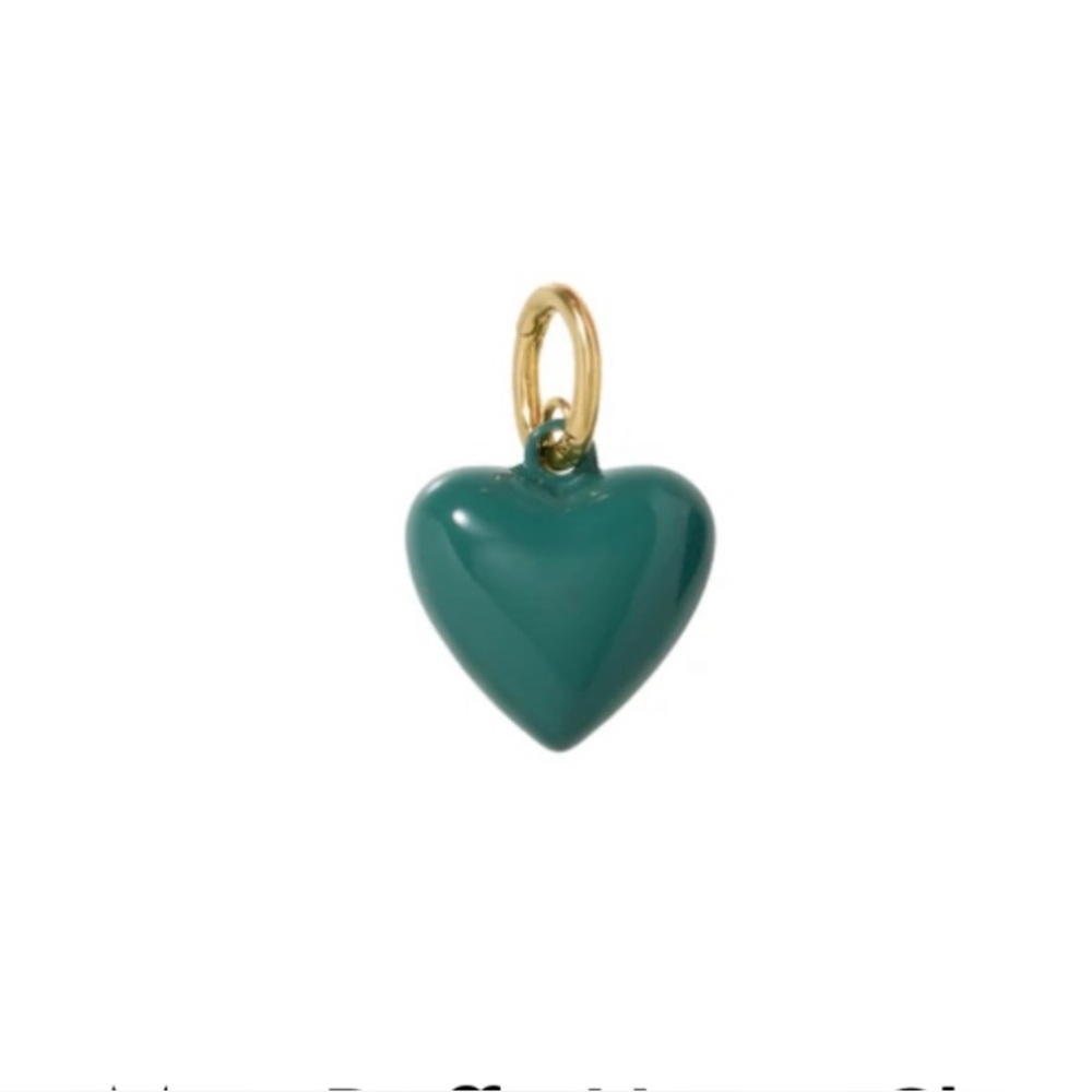ROXANNE ASSOULIN The Mini Puffy Heart Charm in Forest